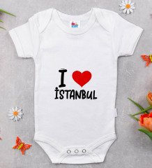 BK Kids I Love Şehir Serisi Bebek Body Zıbın - Model 1