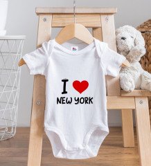 BK Kids I Love Şehir Serisi Bebek Body Zıbın - Model 1
