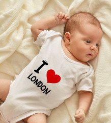 BK Kids I Love Şehir Serisi Bebek Body Zıbın - Model 1