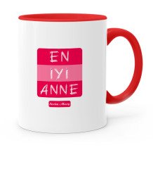 Kişiye Özel En İyi Anne Kırmızı Kupa Bardak - 4