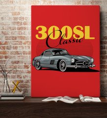 BK Gift Klasik Araç Tasarımlı Kanvas Tablo 70x100cm-2