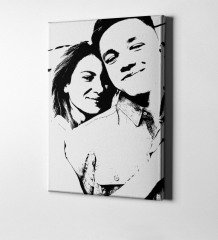 Kişiye Özel Silüet Kanvas Tablo (50 x 70 cm.) 2
