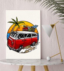 BK Gift Klasik Araç Tasarımlı Kanvas Tablo 30x50cm-3