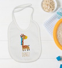 BK Kids Kişiye Özel İsimli Bebek Body Zıbın ve Mama Önlüğü Hediye Seti - Model 17