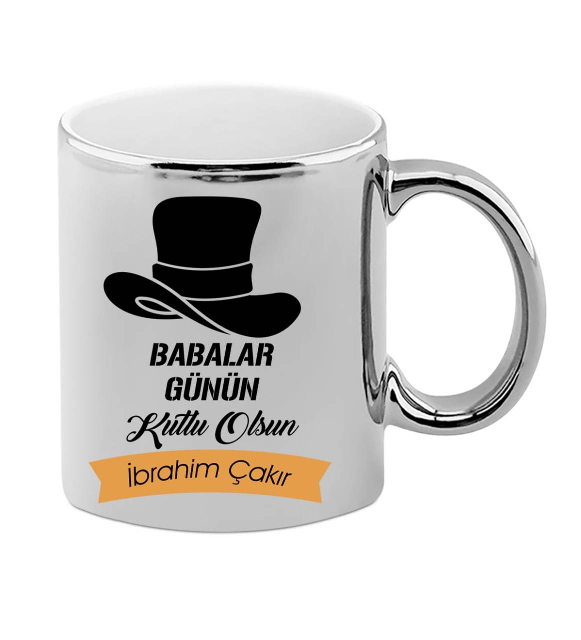 Kişiye Özel Babalar Günü Temalı Krom Kupa Bardak 24-406