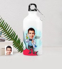 Kişiye Özel Bay Kimya Mühendisi Karikatürlü Metal Suluk (500 ml.) 2