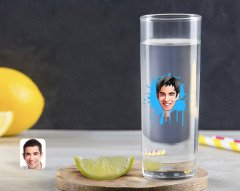 Kişiye Özel Renkli Baskılı Erkek Karikatürlü Vodka Bardağı-31