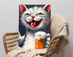 BK Gift  Beer Tasarımlı Kanvas Tablo-13 50x70cm Ev Dekorasyonu, Ev Hediyesi