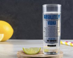 Kişiye Özel Renkli Baskılı Absolutely Vodka Tasarımlı Vodka Bardağı-1