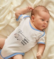 BK Kids Kişiye Özel Mavi Bebek Body Zıbın - Model 90