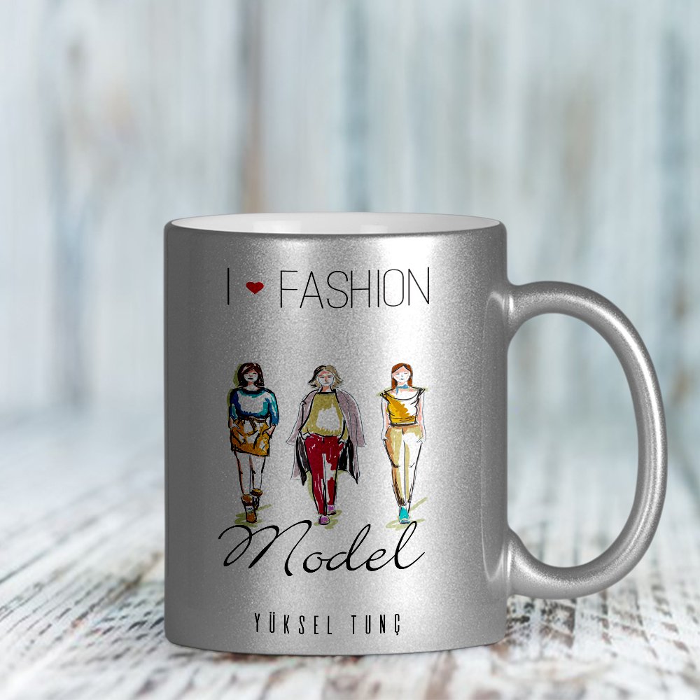 Kişiye Özel Mesleki Model Gümüş Yaldızlı Kupa Bardak