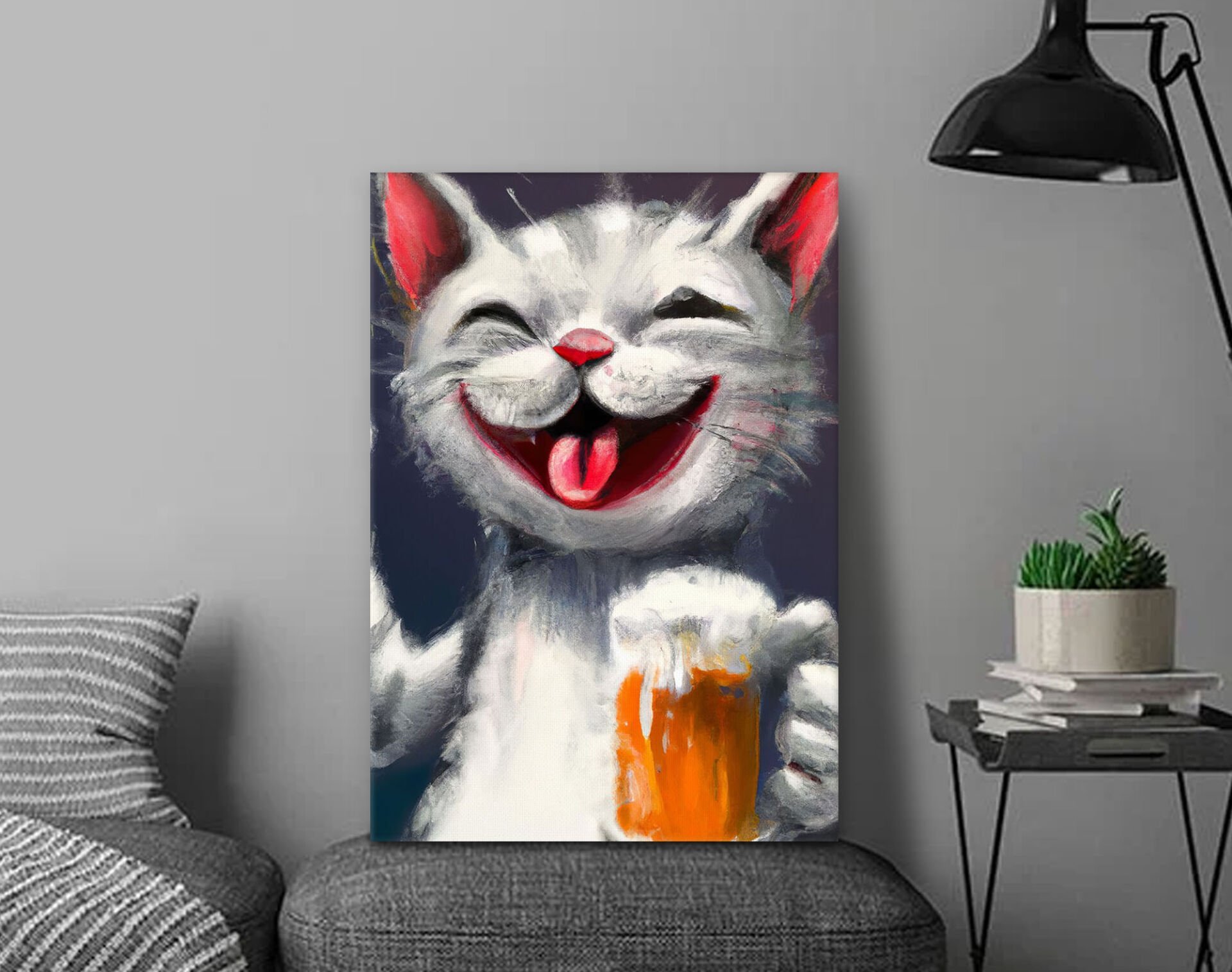 BK Gift  Beer Tasarımlı Kanvas Tablo-13 30x50cm Ev Dekorasyonu, Ev Hediyesi