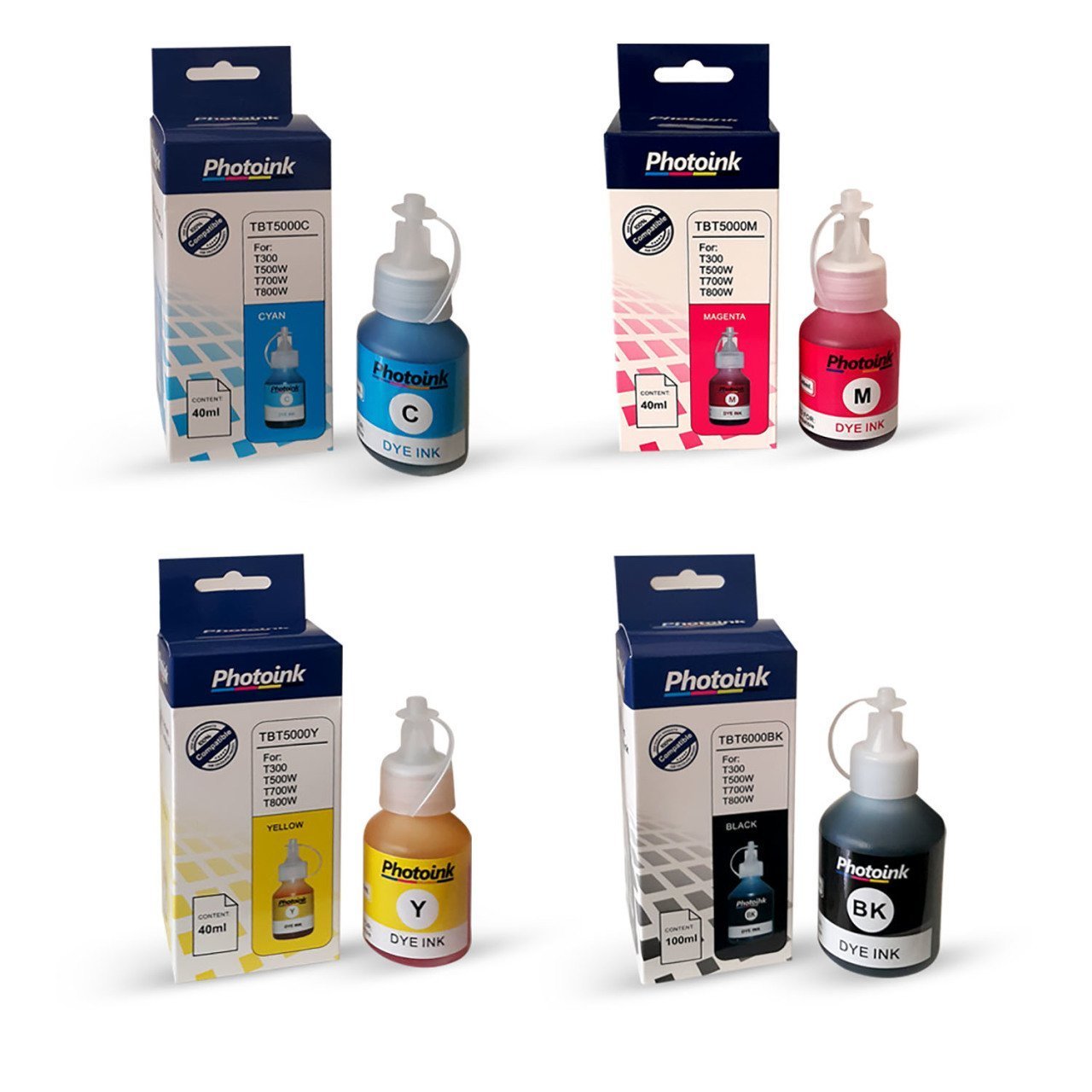 Brother J220 için 4 Renk 1 Takım Photoink Mürekkep