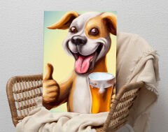 BK Gift  Beer Tasarımlı Kanvas Tablo-14 70x100cm Ev Dekorasyonu, Ev Hediyesi