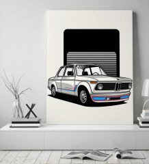 BK Gift Klasik Araç Tasarımlı Kanvas Tablo 50x70cm-5