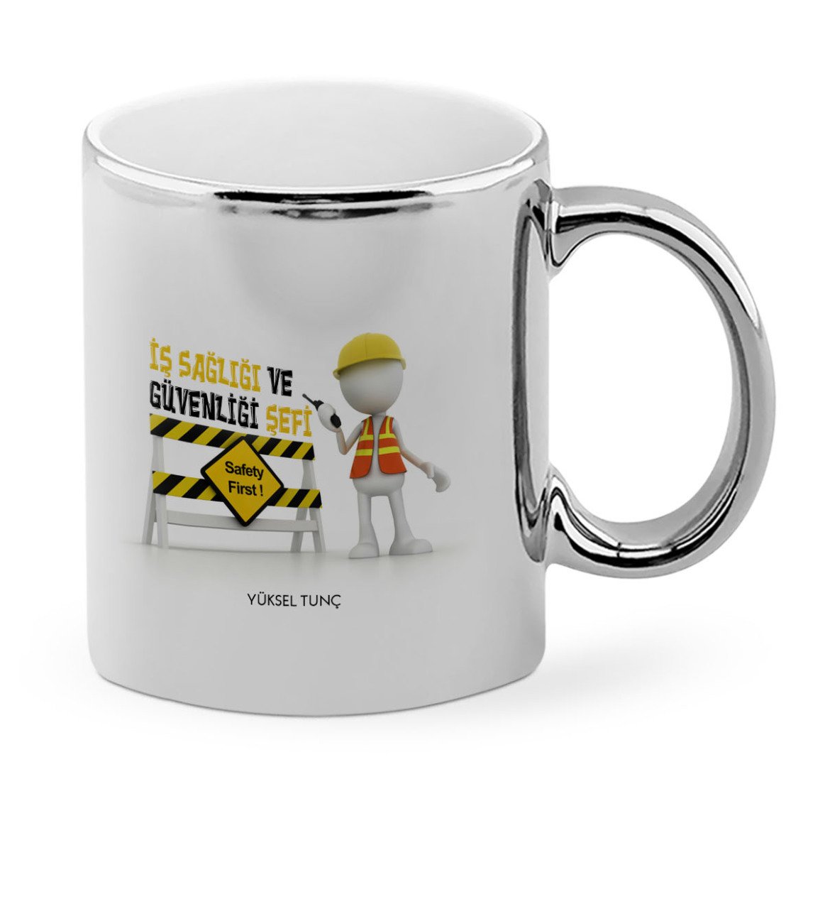 Kişiye Özel Mesleki İş Sağlığı ve Güvenliği Şefi Krom Kupa Bardak - 1