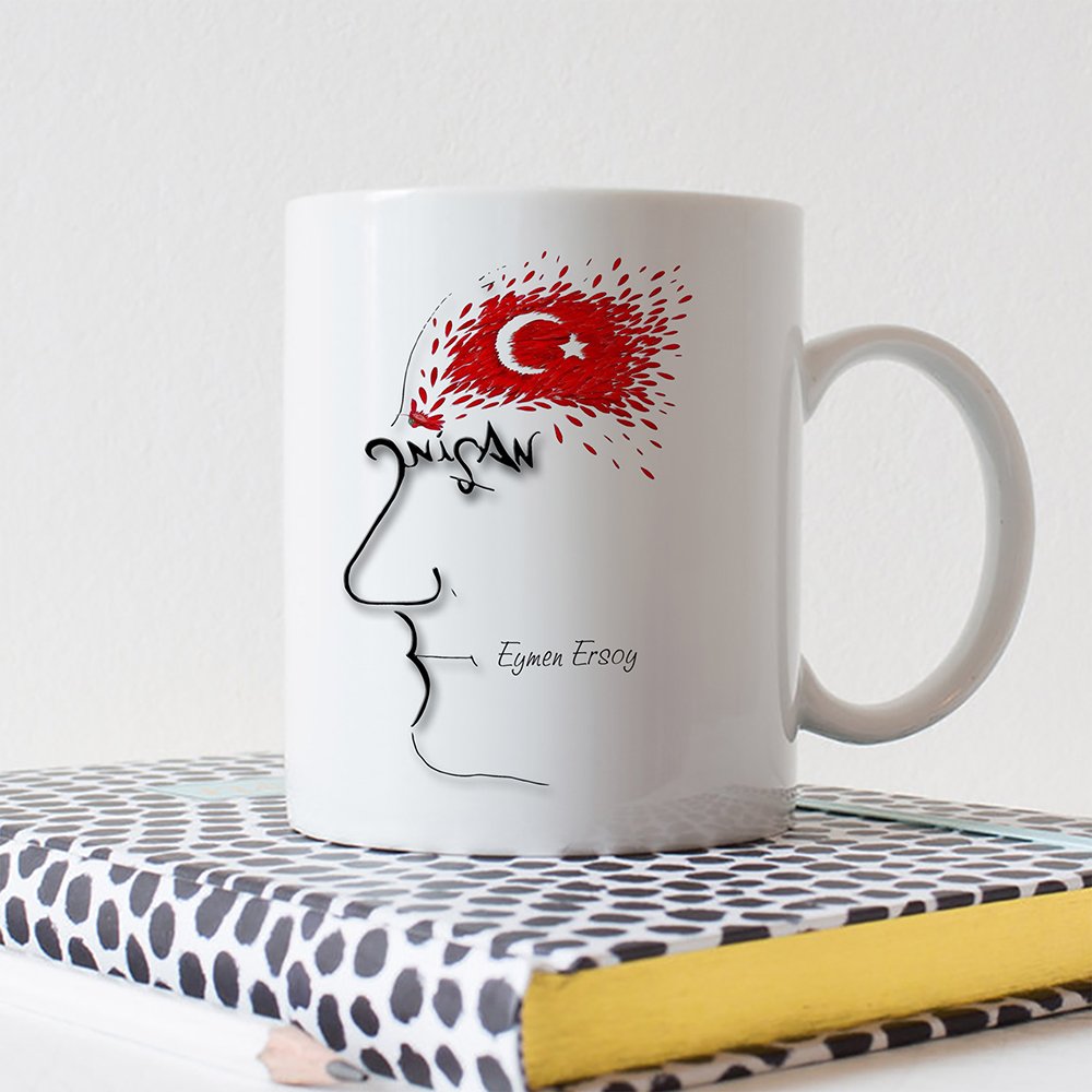 Kişiye Özel 23 Nisan Tasarımlı Beyaz Kupa Bardak - 12