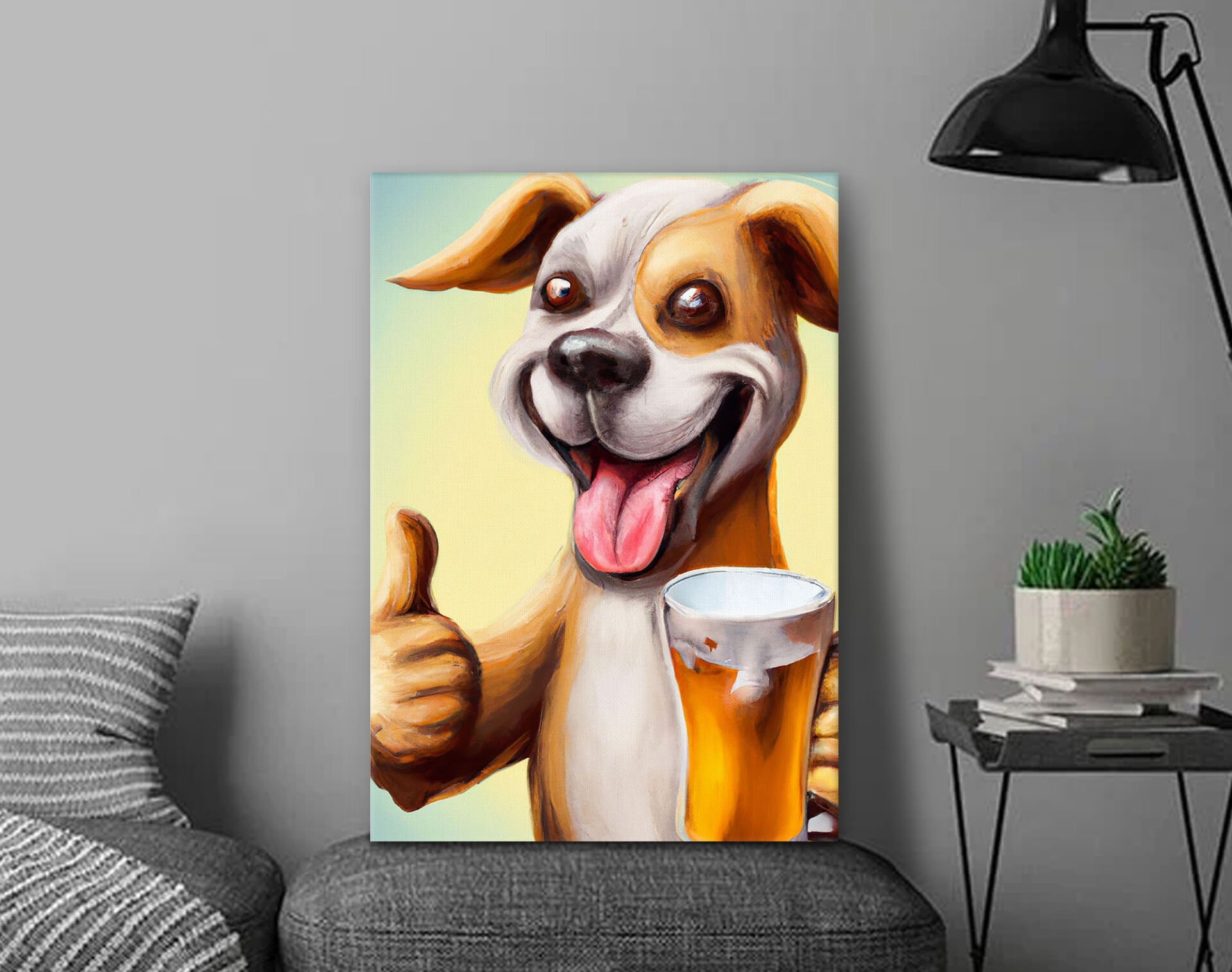 BK Gift  Beer Tasarımlı Kanvas Tablo-14 30x50cm Ev Dekorasyonu, Ev Hediyesi