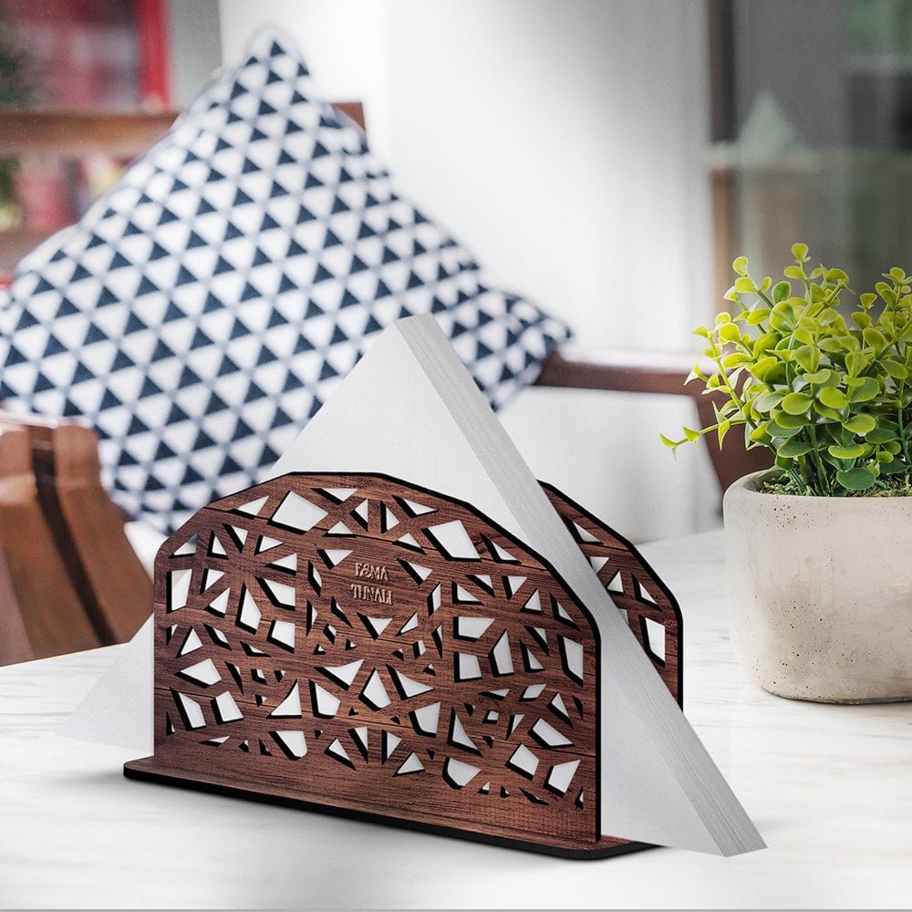 Kişiye Özel Ahşap Peçetelik - Model 4-8