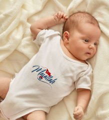 BK Kids Maşallah Tasarımlı Beyaz Bebek Body Zıbın-3