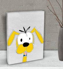 BK Gift A Dog In A Color Tasarımlı Dekoratif Mini Kanvas Tablo 15x20cm-1