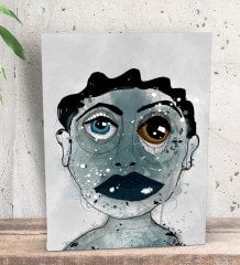 BK Gift Adahm Tasarımlı Dekoratif Mini Kanvas Tablo 15x20cm-1