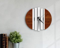BK Gift Dekoratif 45cm Ahşap Duvar Saati-95