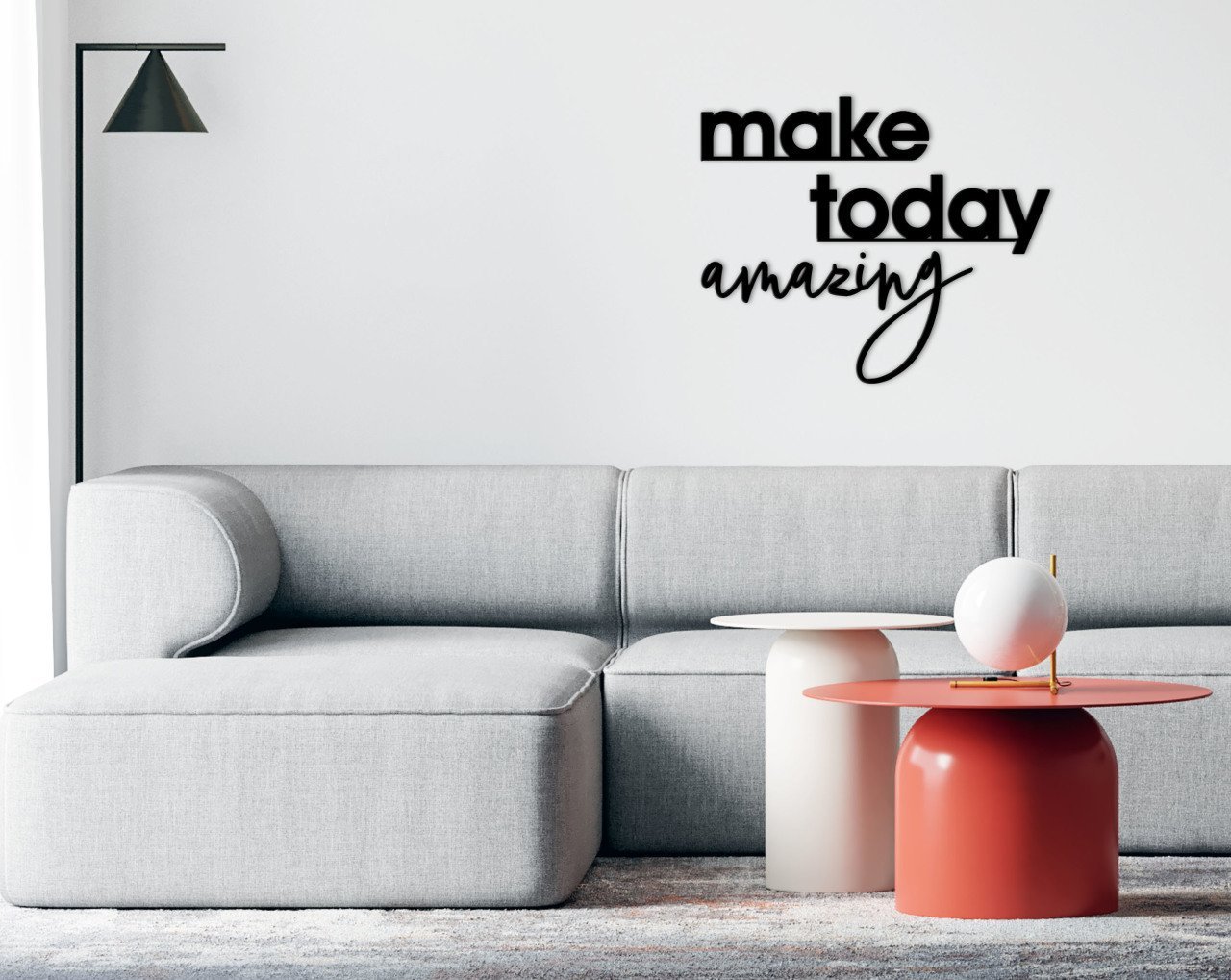 BK Home Make Today Amazing Ahşap Duvar Yazısı