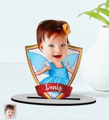 Kişiye Özel İsimli Kız Çocuk Peri Karikatürlü Ahşap Biblo Model-1