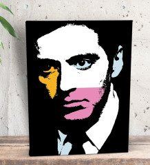 BK Gift Al Pacino Pop Art Tasarımlı Dekoratif Mini Kanvas Tablo 15x20cm-1
