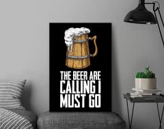BK Gift  Beer Tasarımlı Kanvas Tablo-17 70x100cm Ev Dekorasyonu, Ev Hediyesi