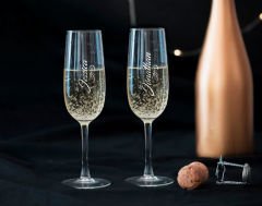BK Gift Kişiye Özel İsimli Şampanya Bardağı Seti-2, Gelin ve Damat Şampanya Bardağı Seti, Şampanya Bardağı Seti