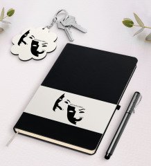 Kişiye Özel Tiyatro Sanatçısı Siyah Defter Kalem Ve Anahtarlık Hediye Seti-2