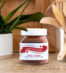 BK Gift Sevgiliye Özel Hediye Seti-10, Sevgililer Günü Hediyesi, Yıl Dönümü Hediyesi, Nutella 400gr., Doğum Günü Hediyesi