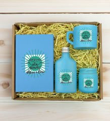 BK Gift Kişiye Özel İsimli DTF Best Friend Temalı Turkuaz Defter & Kahve Fincanı & Kolonya & Mum Hediye Seti-1, Arkadaşa Hediye, Doğum Günü Hediyesi