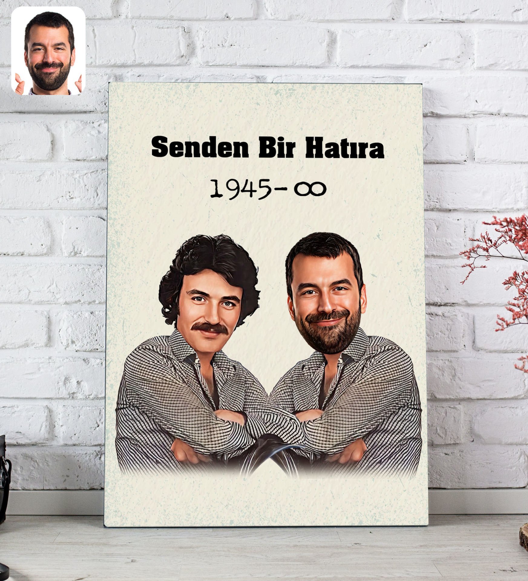 BK Gift Kişiye Özel Ferdi Tayfur Hatıran Yeter Tasarımlı Kanvas Tablo -2 (20x30)