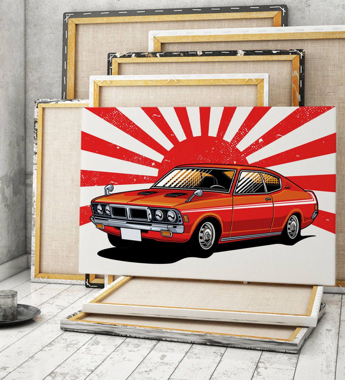 BK Gift Klasik Araç Tasarımlı Kanvas Tablo 70x100cm-8