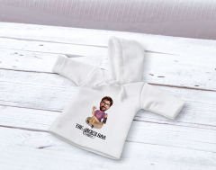 BK Gift Kişiye Özel Karikatürlü 3D Ahşap Biblo ve Beyaz Mini İçki Şişesi Tişörtü Hediye Seti, Arkadaşa Hediye, Sevgiliye Hediye-10