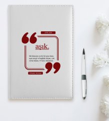 BK Gift Kişiye Özel Aşık 2023 Beyaz Deri Ajanda  4
