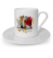 Kişiye Özel New York Tasarımlı Türk Kahvesi Fincanı - 1