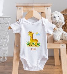 BK Kids Kişiye Özel İsimli Bebek Body Zıbın ve Mama Önlüğü Hediye Seti - Model 20
