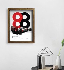 BK Gift Formula 1 Tasarımlı Doğal Masif Ahşap Çerçeveli Tablo 30x40cm-4
