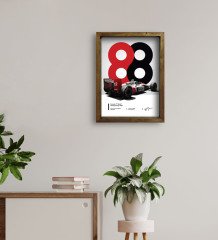 BK Gift Formula 1 Tasarımlı Doğal Masif Ahşap Çerçeveli Tablo 30x40cm-4