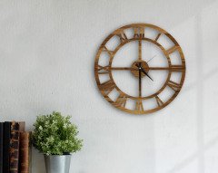 BK Gift Dekoratif 45cm Ahşap Duvar Saati-101