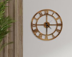 BK Gift Dekoratif 45cm Ahşap Duvar Saati-101