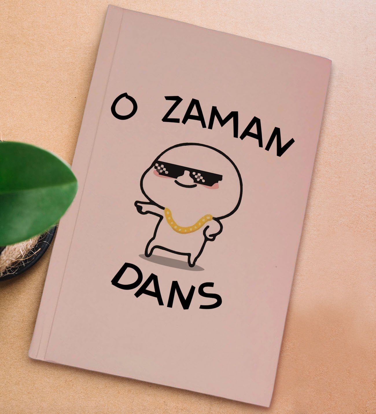BK Gift Sert Kapaklı Pudra Pembesi Lastikli Defter , Arkadaşa Hediye, Yeni İş Hediyesi, Doğum Günü Hediyesi-3