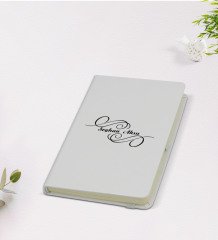 Kişiye Özel İsimli 9x14cm Beyaz Defter - Model 3