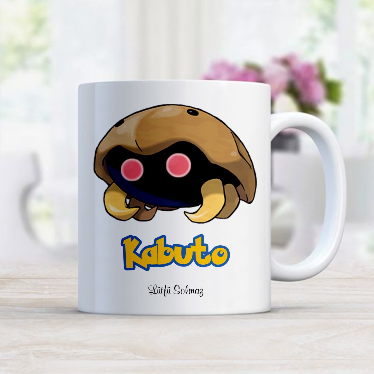 Kişiye Özel Pokemon Kabuto Beyaz Kupa Bardak