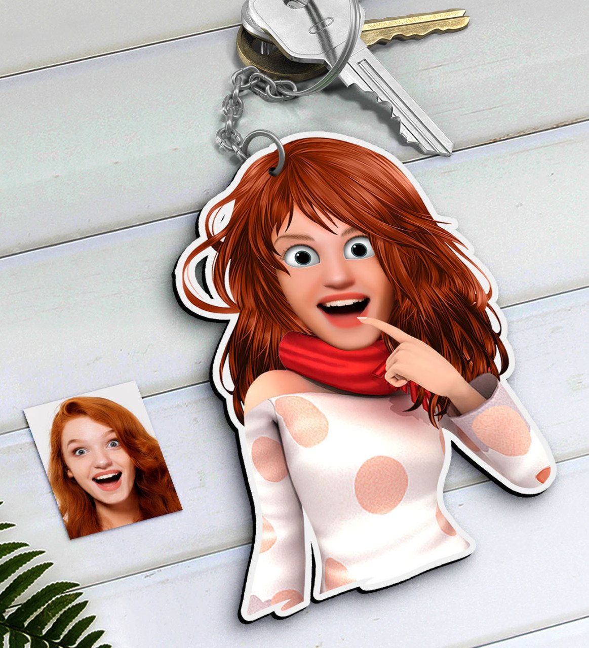 Kişiye Özel Barbie Bebek Karikatürlü Ahşap Anahtarlık-6