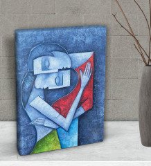 BK Gift Yatak Odası Konseptli Dekoratif Mini Kanvas Tablo 15x20cm-74